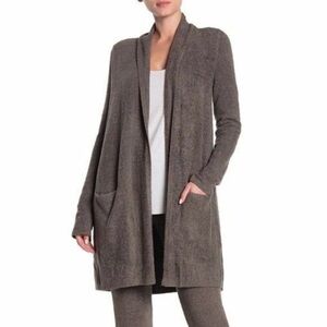 Barefoot Dreams Cozy Chic Lite Long Sleeve Cardigan Grey Size 1X